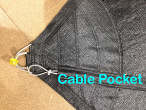 Cable Pockets are a wire reinforcement inside a fabric sleave or pocket.