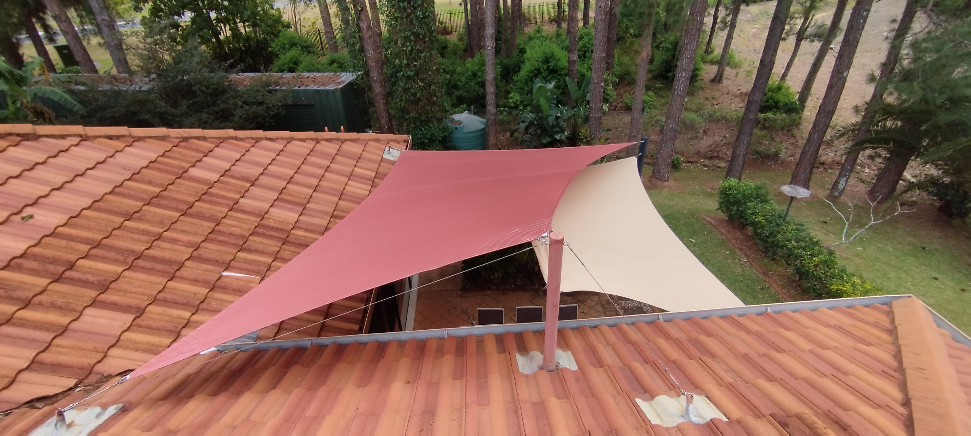 Shade sail repair example